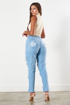 Introducing Nita Distressed Straight Jeans in Light Stone. Elevate your denim game with these effortlessly cool jeans that offer a perfect blend of style and comfort. Ideal for taking your casual look to the next level. Trendy Ripped Medium Wash Cropped Jeans, Trendy Ripped Cropped Jeans In Medium Wash, Trendy Cutoff Cropped Denim Jeans, Light Wash Ripped Cropped Cutoff Jeans, Trendy Ripped Light Wash Cropped Jeans, Trendy Distressed Denim Jeans, Light Wash Ripped Denim Flare Jeans, Ripped Light Wash Denim Flare Jeans, Trendy Distressed Cutoff Jeans