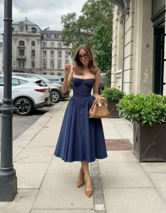 Navy Blue Dress Outfit, Blue Satin Prom Dress, Blue Dress Outfits, Money Dress, Dresses Birthday, Satin Prom Dresses, A Line Prom Dresses, Satin Prom Dress, Birthday Outfits