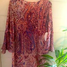 Beautiful New Preowned Mini Dress Never Worn With Tags Purple Paisley Print Dress For Spring, Boutique Dresses, Dress 100, Penny, Pink Purple, Dresser, Mini Dress, Boutique, Womens Dresses