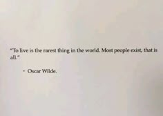 oscar wilde quote on white paper with black ink