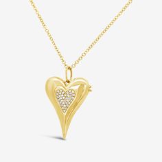 diamond and gold heart shaped locket Yellow Gold Plated Heart Locket Necklace, Heart-shaped Gold Locket Necklace, Heart-shaped 14k Yellow Gold Locket Necklace, Heart-shaped Yellow Gold Locket Necklace For Valentine's Day, Valentine's Day Heart-shaped Locket Necklace In Antique Gold, Diamond Locket, Heart Shaped Diamond, Kind Heart, Locket Necklace