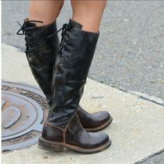 Brand New Bedstu Manchester Chocolate And Black Leather Size 6 No Box Dust Bag Only Style Long Boots, Bed Stu Boots, Doc Martens Style, Martens Style, Fall Fashion 2016, Equestrian Boots, New Bed, Tall Riding Boots, Awesome Shoes