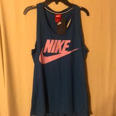 Nike Women’s Muscle Tee Tank Top. Soft Coloring And And Nice Stylish Look. Perfect For Hot Summer Days At The Beach. This Top Is Nwt. Pink Crew Neck Gym Top, Pink Sportswear Top For Spring, Pink Crew Neck Top For Gym, Pink Crew Neck Tank Top For Workout, Pink Sleeveless Sportswear Top, Casual Logo Print Tank Top For Spring, Pink Crew Neck Tank Top For Sports, Pink Crew Neck Sporty Tank Top, Pink Gym Tops For Spring