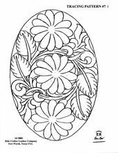 an easter egg with flowers and leaves on it, as well as the wording