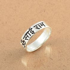 Kindly Contact us for bulk orders :- Whatsapp - +919351909090 Product :- Ring Metal :- 925 Sterling Silver Silver Weight - 7.50 gms Ring Size - As per buyers requirement. It's easy to create jewellry that's perfect for you. Change the materials to suit your style and budget:  Also it can be made of 14K, 18K white, yellow, rose gold, contact me and I can give you a price quote. Shipping information : ► Tracking number  ► Insurance  ► Expedited / Express shipping - check our "shipping upgrades" wh Traditional Silver Promise Ring, Silver Sterling Engraved Ring, Spiritual Style, Hallmarked Silver Couple Rings As Gift, Spiritual Silver Stackable Rings Stamped 925, Silver Couple Rings Stamped 925 As Gift, Spiritual Sterling Silver Stackable Rings In Silver, Adjustable Silver Engraved Ring, Spiritual Style, Silver Promise Ring Engraved And Hallmarked, Silver Symbolic Toe Rings