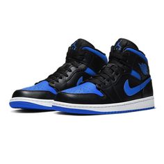 The Air Jordan 1 Mid ‘Black Hyper Royal’ is a striking embodiment of bold confidence and classic style. This sneaker features a deep black leather base that sets a dramatic stage for the vivid Hyper Royal blue accents that electrify its design. The stark contrast not only emphasizes the shoe’s sleek lines but also injects [...] Air Jordan 1 Mid Black, Zoom 2k, Lightning Strike, Game Style, Low Air Jordan 1, Jordan 8, Jordan 1 High Og, Jordan 2, Air Jordan 6