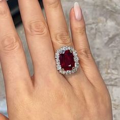 Cushion Halo Engagement Ring, Red Garnet Ring, Cushion Cut Engagement, Show Beauty, Engagement Rings Vintage Halo, Stackable Wedding Bands, Sterling Silver Wedding Band, Cushion Cut Engagement Ring, Silver Wedding Bands