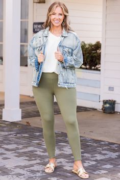 Always come in first in these leggings! The leggings have a comfy, stretchy fit and are a little high rise which makes them super flattering! Keep it casual with a chic top over them or throw them under a dress for a casual chic look! 90% Polyester, 10% Spandex Fitted Everyday Fall Leggings, Everyday Fall Leggings, Trendy Everyday Spring Activewear, Casual Oversized Activewear For Spring, Versatile Comfort Stretch Leggings For Fall, Comfort Stretch Mid-rise Leggings For Fall, Casual Stretch Leggings For Fall, Chic Fall Jeggings For Everyday Wear, Chic Everyday Jeggings For Fall