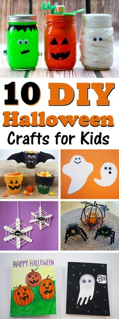 10 diy halloween crafts for kids that are fun and easy to make with the kids