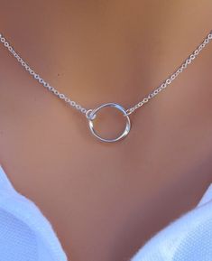 Nalu, Circle Necklace, Layered Necklace, A Circle, Shoe Obsession, Fashion Makeup, Diamond Necklace, Jewelry Box, Silver Jewelry