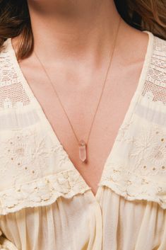 Made in collaboration with Abigail Spencer, The Love Retreat Necklace is made with rose quartz which is recognized as the stone of unconditional love (including self love). This rose quartz pendant will help you focus on loving thoughts, rejuvenation and harmony. A subtle wearable crystal piece to protect your peace…so every day can be your retreat. Pink Spiritual Crystal Necklaces, Rose Quartz Pendant Necklaces For Healing, Rose Quartz Pendant Necklace For Healing, Rose Quartz Gemstone Necklaces For Meditation, Rose Quartz Gemstone Necklace For Meditation, Rose Quartz Healing Necklace, Rose Quartz Crystal Necklace For Healing, Spiritual Pink Pendant Crystal Necklace, Pink Spiritual Pendant Crystal Necklace