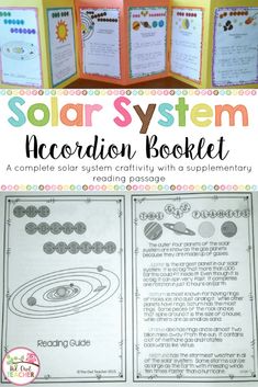 solar system book with instructions for reading and writing