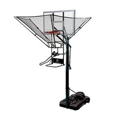 a basketball goal with a camera attached to it