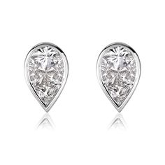 These stunning stud earrings are so unique and perfect for daily wear. The design features 0.86ct of special cut diamonds invisible set and showcases a gorgeous pear shape. Set in high polish 18k white gold, these beauties are perfect for dressing up or down! Luxury White Gold Teardrop Earrings, Luxury Diamond White Diamond Teardrop Earrings, Luxury White Pear-shaped Earrings, Luxury Diamond White Brilliant Cut Teardrop Earrings, Luxury Diamond White Teardrop Earrings In Cubic Zirconia, Mark Broumand, Diamond Mosaic, Pear Shaped Diamond, Pear Shape