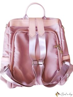 BirdinBag - Sleek Zippered Backpack with Minimalist Design Minimalist Bag, Pink Backpack, Classic Backpack, Style Minimalist, Bags Backpacks, Minimalist Design, 4 Inch, Hand Wash, Sleek