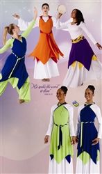 an image of women in different colored dresses on the cover of a magazine or catalog