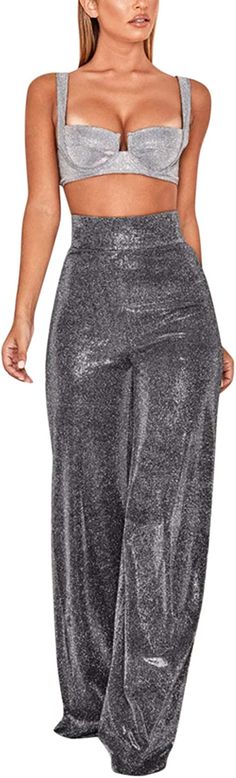 Glitter Metallic Black Sparkly Wide Leg Pants Glitter Stretch Fabric: 90% Polyester+10% Spandex. Very stretchy and comfortable that feels as good as it looks. Elastic Closure Hand Wash Only Sparkly Wide Leg Pants, Nfr Fashion, Winter Knit Hats, Boot Accessories, Winter Knits, Mens Sandals, Sunglass Frames, Boots Men, Leg Pants