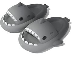 Cloudy Shark Slippers For Beach are perfect for your feet as these are super soft with a thick sole. These shark slides can be your go-to slides for anywhere as it is easy to wash and has such a material that makes them suitable for all the seasons, your feet will feel happy and relaxed when you walk all day long. It has a non-slip texture which makes it go anywhere under any condition. Features: Shoe Type: Bathroom Slippers Applicable Place: Outside Upper Material: EVA Heel Height: Med (3cm-5cm Fun Vacation Slides, Non-slip Slides For Pool, Non-slip Foam Slides For Beach, Gray Slides For Summer Beach, Gray Open Toe Slides For The Beach, Gray Slides For Beach In Summer, Slippers For Beach, Shark Slides, Slides For Men