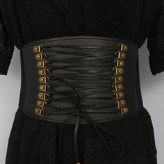 Steampunk belt : improve your steampunk look with this glamorous wide black waistband Material: PU leather, metal Highlights the waistline Recommended waist circumference: 25.59-33.46in | 65-85cm Gothic Leather Corset Belt, Black Steampunk Corset Belt For Halloween, Steampunk Leather Corset Belt For Cosplay, Black Punk Belt With Rivets, Black Leather Gothic Corset Belt, Black Fitted Belt For Night Out, Black Corset Belt For Halloween, Black Halloween Corset For Concert, Gothic Fitted Corset Belt With Belt Loops