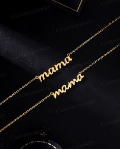 ❤ Item Details: Metal: Sterling Silver / Rose gold Plated / Yellow gold Plated OR 10K/ 14K/ 18K Solid Gold (White gold / Rose gold / Yellow gold) Pendant Size: Around 25.2*7.3 mm Chain Style: Cable ✨Personalization Service We offer various customization options to create personalized jewelry. Choose your birthstone, add engravings, or design a unique piece inspired by your ideas. Contact me to start creating your custom jewelry. https://customurjewelry.etsy.com/listing/911146000/custom-order ✨Av Valentine's Day Gold Plated Nameplate Necklace, Mother's Day Gold Plated Clavicle Chain, Rose Gold Name Necklace With Delicate Chain, Gold Plated Clavicle Chain For Mother's Day, Delicate Chain Rose Gold Name Necklace, Delicate Yellow Gold Necklaces For Mother's Day, Delicate Yellow Gold Necklace For Mother's Day, Mother's Day Initial Pendant Necklace With Adjustable Chain, Yellow Gold Initial Pendant Necklaces For Mother's Day