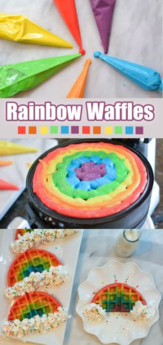 this st patrick's day waffles recipe is perfect for kids to make