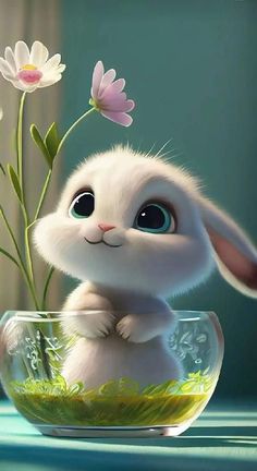 ai arts Wallpaper 8k, Cute Bunny Cartoon, Cute Animal Illustration, Animated Animals, Cute Animal Clipart, Wallpaper Animes, Bunny Art, Pinturas Disney, Cute Animals Images