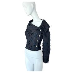 JOHN GALLIANO 2009 Wool and Silk Textured Blazer Jacket Cowrie Shell Buttons Buttons For Sale, Style Goals, Fashion Couture, Flaws And All, Shell Buttons, Cowrie Shell, John Galliano, Couture Fashion, Black And Navy