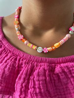 Obsessed with this bright & beautiful beaded necklace....one of kind chunky preppy style! Gift to a loved one or treat yourself!! 16 inches in length  ✨Happy Holidays✨ Check out my shop for more⬇️ https://www.etsy.com/listing/1593805562/good-vibes-preppy-beaded?click_key=a290780d62f27713a55401852a91e3ce68f3963a%3A1593805562&click_sum=2358c70f&ref=shop_home_active_7&frs=1 Cute Multicolor Beaded Necklaces For Birthday, Cute Beaded Necklaces With Colorful Round Beads, Cute Beaded Necklaces With Colorful Beads For Gifts, Cute Beaded Necklace With Colorful Beads As Gift, Fun Beaded Necklaces For Gifts, Cute Beaded Necklace With Colorful Beads For Gift, Playful Beaded Necklaces With Colorful Beads For Gifts, Cute Colorful Beaded Necklaces For Birthday, Cute Multicolor Beaded Necklaces With Heart Beads