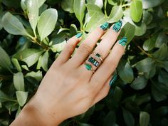 Eve Tourmaline Ring, green tourmaline emerald cut ring, tourmaline ring, statement ring, alternative bridal tourmaline, green ring