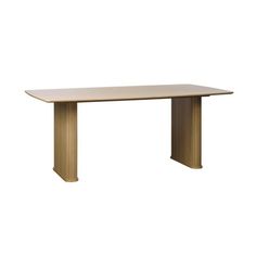 a wooden table on a white background with no one around it or the table top