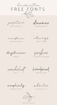 the different types of handwriting that are used to write and use in this postcard