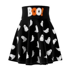 You'll be ready to embrace any type of Halloween festivities in style with this charming and playful piece that effortlessly combines the spooky season's vibes with a touch of fun feminine flair. Crafted with comfort in mind, the skirt is made from a high-quality and lightweight fabric blend that gracefully flows with every step you take. The soft and breathable material ensures you stay comfortable and confident throughout the day or night. The skater silhouette is a timeless classic, flatterin