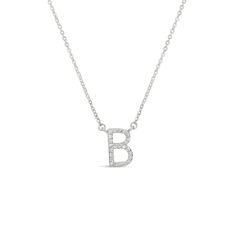 This breathtaking personalized Suzy Levian letter necklace features natural diamonds, hand-set in 14-Karat white gold. It's the perfect individualized gift to let someone special know you're thinking of them. Each letter necklace features a row of pave natural white diamonds. Every letter necklace contains 0.10 ctw of shimmering diamonds, that are G-H, S1-S2 quality. Each pendant is designed by Suzy Levian with a message. By creating jewelry that is beautiful inside and out, Suzy Levian's messag Initial A Necklace, Beautiful Inside And Out, Creating Jewelry, Letter Necklace, White Diamonds, White Metal, Initial Necklace, Diamond White, Cartier