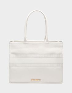 BRIDE TOTE WHITE Canvas Bag | Bridal Tote Bags – Betsey Johnson White Luxury Canvas Shopping Bag, Luxury White Canvas Shopping Bag, Luxury White Rectangular Canvas Bag, Elegant White Canvas Bag With Large Capacity, Elegant Canvas Tote Bag With Dust Bag, Chic White Canvas Bag With Large Capacity, Chic Large Capacity White Canvas Bag, Luxury White Canvas Bag For Everyday, Chic White Canvas Bag For Daily Use