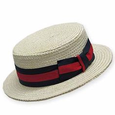 Classic Boater Skimmer Straw Hat Retro Adjustable Fedora For Summer, Retro Summer Boater Hat, Retro Adjustable Brimmed Boater Hat, Adjustable Brimmed Retro Boater Hat, Classic Summer Top Hat With Flat Crown, Retro Adjustable Straw Hat With Short Brim, Retro Brimmed Boater Hat For Summer, Retro Summer Brimmed Boater Hat, Summer Retro Brimmed Boater Hat