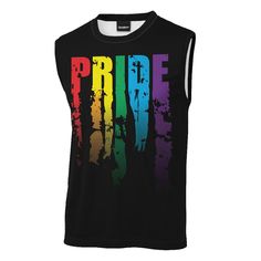 Casual Sleeveless Tops For Pride, Trendy Multicolor Pride T-shirt, Short Sleeve T-shirt With Funny Print For Pride, Cheap Rainbow T-shirt For Pride, White Rainbow Print T-shirt For Pride, Staple Wardrobe Pieces, Sleeveless Tshirt, Wearing Clothes, Make Design