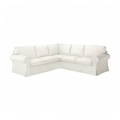 a white sectional couch on a white background