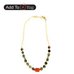 in stock African Turquoise, Necklace Online, Simple Style, Jewelry Watches, Gold Tones, Pick Up, In Store, Buy Online, Turquoise