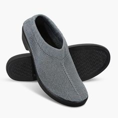 The Knit Stretch Comfort Slip Ons - Hammacher Schlemmer Hammacher Schlemmer, Pressure Points, Slip Ons, On Shoes, Slip On Shoes, Slip On, Gift Ideas, Knitting