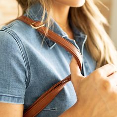 PM Monogram Sling Backpack Faux vegan leather Zip top closure Gold-tone hardware Adjustable shoulder strap L 8.5 * H 14 * W 3.5 PM Monogram Sling Backpack Pm Monogram, Zip Top, Sling Backpack, Vegan Leather, Shoulder Strap, Gold Tones, Monogram, Backpacks, Leather