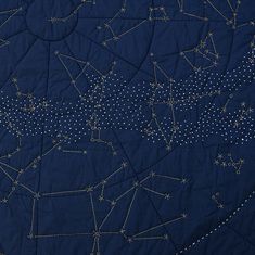 Organic Constellation Quilt - Navy Celestial Starry Night Room, Constellation Quilt, Organic Quilt, Pole Wrap, Baby Diy Projects, Quilt Care, Space Baby, Quilted Gifts, Cozy Quilts