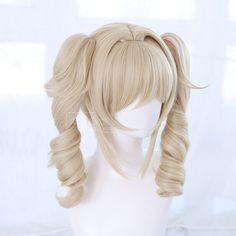 Anime genshin Impact barbara haipiece Hair Cosplay Wigs Harajuku Hairpiece Unique Anime Hairstyles, Styled Wigs, Genshin Impact Barbara, Character Appearance, Harajuku Wigs, Wigs Cosplay, Wig Styling, Anime Wigs, Cosplay Hair