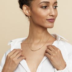 Venice Center Cut Necklace – Oradina Modern Formal Figaro Chain Necklace, Modern Delicate Chain Jewelry For Everyday Luxury, Dainty Cable Chain Necklace For Everyday Luxury, Modern Formal Jewelry With Figaro Chain, Modern Figaro Chain Jewelry For Formal Occasions, Elegant 14k Gold Station Necklace With Cable Chain, Classic Adjustable Chain Necklace For Everyday Elegance, Minimalist Necklaces With Figaro Chain And Oval Link, Minimalist Chain Necklace For Formal Occasions