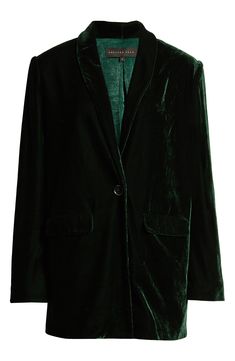 Let your personality shine in this tailored front-button blazer, made from rich velvet for an elevated and eye-catching look. 32" length Front button closure Shawl collar Long sleeves Front flap pockets Lined 100% polyester Hand wash, tumble dry Imported Savvy Velvet Blazer With Button Closure For Formal Occasions, Formal Velvet Blazer With Button Closure, Velvet Blazer With Double Button Closure And Long Sleeves, Velvet Notch Lapel Blazer With Single Button, Velvet Single Button Blazer With Notch Lapel, Elegant Velvet Blazer With Button Closure, Velvet Notch Lapel Outerwear With Single Button, Velvet Single-breasted Blazer With Suit Collar, Elegant Velvet Blazer With Buttons