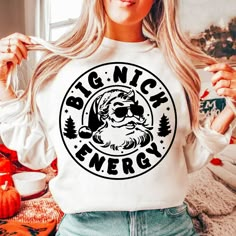 Cute Christmas Shirts Vinyl Svg, Big Nick Energy Png, Cricut Christmas Shirts Funny, Funny Christmas Shirt Ideas Vinyl, Christmas Cricut Shirts, Christmas Svg Shirts, Funny Christmas T Shirts, Big Nick Energy, Office Party Gifts