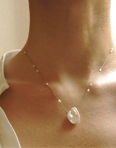 Delicate Drop-shaped Pearl Necklace With Pearl Chain, White Delicate Drop Necklace With Delicate Chain, Delicate White Drop Necklace, Delicate Akoya Pearl Necklace, White Pearl Dainty Drop Necklace, Minimalist Drop Pearl Pendant Necklace, Minimalist White Pearl Chain Drop Necklace, Delicate Pearl White Teardrop Necklace, Minimalist White Pearl Pendant Drop Necklace