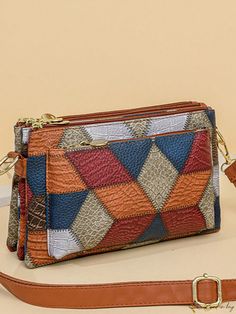 Bird in Bag - Versatile Commuter's Delight One-Shoulder Crossbody Bag in Fashionable PU Woven Bag, Bird In Bag, Bag Bag, Square Bag, Color Blocking, Crossbody Bag, One Shoulder, Color Blue, Blue Color