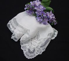 "White sheer linen and lots of lace- a vintage hanky for the bride, a gift or to collect. This one is 12 1/2\" and in mint condition- Beautiful! Thanks for visiting... I combine shipping and am happy to provide a shipping quote to international shoppers." Lace Handkerchiefs With Lace Trim For Wedding, Elegant Lace Handkerchiefs With Lace Trim, Lace Wedding Handkerchiefs With Lace Trim, Lace Wedding Handkerchiefs With Lace Work, Elegant White Lace Handkerchiefs, Wedding Lace Handkerchief With Lace Work, Wedding Handkerchiefs With Lace Work, Elegant Wedding Handkerchief With Lace Work, Elegant Lace Wedding Handkerchief