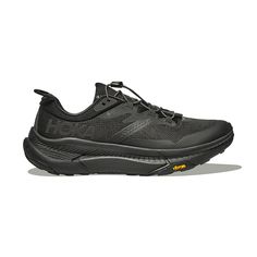 Men's Hoka Transport GORE-TEX - Black/Black - Right Side View - Available at Tradehome Shoes Hoka Transport, Handbag Essentials, Everyday Adventures, Black 13, Recycled Rubber, Gore Tex, Sustainability, Walking, Lifestyle