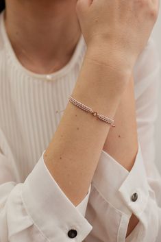 Our diamond friendship bracelet is the perfect luxury yet casual bracelet. Made of nylon string and 0.03ct diamond set in 14k solid gold, this bracelet is the perfect matching bracelet for couples, mother-daughter bracelet, bridesmaids or groomsman gift. Details: * 0.03ct diamond / diamond color: F/G / diamond clarity: SI1 * 14k solid gold * Water resistant nylon cord * Adjustable length All of my pieces are Made-To-Order, which means that each piece is uniquely made for you. If you like to orde Elegant Resizable Braided Bracelets For Friendship, Elegant Braided Bracelets For Friendship, Elegant Rose Gold Braided Bracelets As Gift, Elegant Rose Gold Bracelets For Friendship, Rose Gold Friendship Bracelets, Elegant Rose Gold Beaded Bracelets For Friendship, Elegant Friendship Bracelets, Elegant Rose Gold Friendship Bracelets, Elegant Rose Gold Braided Bracelet For Friendship